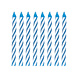Blauwe Kaarsen Gestreept 14cm 24st Blauwe Kaarsen Gestreept 14cm 24st