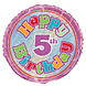 Helium Ballon 5 Jaar Glitters 45cm leeg Helium Ballon 5 Jaar Glitters 45cm leeg