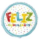 Helium Ballon Feliz Cumpleanos 45cm leeg Helium Ballon Feliz Cumpleanos 45cm leeg