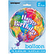 Helium Ballon Happy Birthday Ballonnen gekleurd 45cm leeg Helium Ballon Happy Birthday Ballonnen gekleurd 45cm leeg