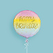 Helium Ballon Happy Birthday Pastel 45cm leeg Helium Ballon Happy Birthday Pastel 45cm leeg