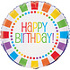 Helium Ballon Happy Birthday Prijzenrad 45cm leeg Helium Ballon Happy Birthday Prijzenrad 45cm leeg