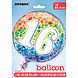Helium Ballon 16 Jaar Sterren 45cm leeg Helium Ballon 16 Jaar Sterren 45cm leeg