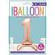 Folie Ballon Cijfer 1 Rose Goud Standaard 76cm Folie Ballon Cijfer 1 Rose Goud Standaard 76cm