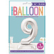 Folie Ballon Cijfer 9 Zilver Standaard 76cm Folie Ballon Cijfer 9 Zilver Standaard 76cm