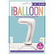 Folie Ballon Cijfer 7 Zilver Standaard 76cm Folie Ballon Cijfer 7 Zilver Standaard 76cm