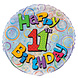 Helium Ballon 11 Jaar Glitters 45cm leeg Helium Ballon 11 Jaar Glitters 45cm leeg