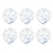 Confetti Ballonnen Blauw 30cm 6st Confetti Ballonnen Blauw 30cm 6st