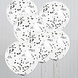 Confetti Ballonnen Zwart 40cm 6st Confetti Ballonnen Zwart 40cm 6st
