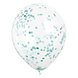 Confetti Ballonnen Turquoise 40cm 6st Confetti Ballonnen Turquoise 40cm 6st