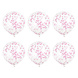 Confetti Ballonnen Roze 40cm 6st Confetti Ballonnen Roze 40cm 6st