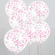 Confetti Ballonnen Roze 40cm 6st Confetti Ballonnen Roze 40cm 6st