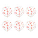Confetti Ballonnen Rood 40cm 6st Confetti Ballonnen Rood 40cm 6st
