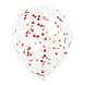Confetti Ballonnen Rood 40cm 6st Confetti Ballonnen Rood 40cm 6st