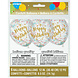 Confetti Ballonnen Happy Birthday 30cm 6st Confetti Ballonnen Happy Birthday 30cm 6st