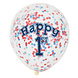Confetti Ballonnen 1 Jaar 30cm 6st Confetti Ballonnen 1 Jaar 30cm 6st