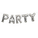 Folie Ballon Party Zilver Leeg 2,74m Folie Ballon Party Zilver Leeg 2,74m