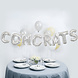 Ballonnen Letter Set Congrats zilver 35cm Ballonnen Letter Set Congrats zilver 35cm