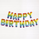 Folie Ballon Happy Birthday Regenboog Leeg 4,31m Folie Ballon Happy Birthday Regenboog Leeg 4,31m
