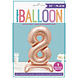 Folie Ballon Cijfer 8 Rose Goud Standaard 76cm Folie Ballon Cijfer 8 Rose Goud Standaard 76cm