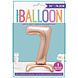 Folie Ballon Cijfer 7 Rose Goud Standaard 76cm Folie Ballon Cijfer 7 Rose Goud Standaard 76cm