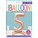 Folie Ballon Cijfer 5 Rose Goud Standaard 76cm Folie Ballon Cijfer 5 Rose Goud Standaard 76cm