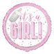 Geboorte Helium Ballon It's A Girl Roze 45cm leeg Geboorte Helium Ballon It's A Girl Roze 45cm leeg