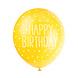 Ballonnen Happy Birthday Stippen 30cm 5st Ballonnen Happy Birthday Stippen 30cm 5st