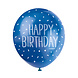 Ballonnen Happy Birthday Stippen 30cm 5st Ballonnen Happy Birthday Stippen 30cm 5st