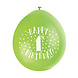 Ballonnen Happy Birthday 1 Jaar 28cm 10st Ballonnen Happy Birthday 1 Jaar 28cm 10st