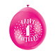 Ballonnen Happy Birthday 1 Jaar 28cm 10st Ballonnen Happy Birthday 1 Jaar 28cm 10st