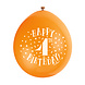 Ballonnen Happy Birthday 4 Jaar 28cm 10st Ballonnen Happy Birthday 4 Jaar 28cm 10st
