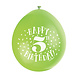 Ballonnen Happy Birthday 5 Jaar 28cm 10st Ballonnen Happy Birthday 5 Jaar 28cm 10st
