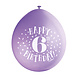Ballonnen Happy Birthday 6 Jaar 28cm 10st Ballonnen Happy Birthday 6 Jaar 28cm 10st