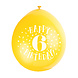 Ballonnen Happy Birthday 6 Jaar 28cm 10st Ballonnen Happy Birthday 6 Jaar 28cm 10st