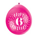 Ballonnen Happy Birthday 6 Jaar 28cm 10st Ballonnen Happy Birthday 6 Jaar 28cm 10st