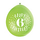 Ballonnen Happy Birthday 6 Jaar 28cm 10st Ballonnen Happy Birthday 6 Jaar 28cm 10st