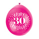 Ballonnen Happy Birthday 30 Jaar 28cm 10st Ballonnen Happy Birthday 30 Jaar 28cm 10st