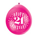 Ballonnen Happy Birthday 21 Jaar 28cm 10st Ballonnen Happy Birthday 21 Jaar 28cm 10st