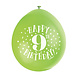 Ballonnen Happy Birthday 9 Jaar 28cm 10st Ballonnen Happy Birthday 9 Jaar 28cm 10st
