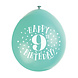 Ballonnen Happy Birthday 9 Jaar 28cm 10st Ballonnen Happy Birthday 9 Jaar 28cm 10st