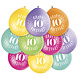 Ballonnen Happy Birthday 10 Jaar 28cm 10st Ballonnen Happy Birthday 10 Jaar 28cm 10st