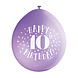 Ballonnen Happy Birthday 10 Jaar 28cm 10st Ballonnen Happy Birthday 10 Jaar 28cm 10st