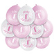 Ballonnen 1 Jaar Happy Birthday Roze 28cm 10st Ballonnen 1 Jaar Happy Birthday Roze 28cm 10st