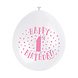 Ballonnen 1 Jaar Happy Birthday Roze 28cm 10st Ballonnen 1 Jaar Happy Birthday Roze 28cm 10st