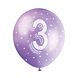 Ballonnen 3 Jaar Confetti 30cm 5st Ballonnen 3 Jaar Confetti 30cm 5st