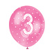 Ballonnen 3 Jaar Confetti 30cm 5st Ballonnen 3 Jaar Confetti 30cm 5st