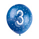 Ballonnen 3 Jaar Confetti 30cm 5st Ballonnen 3 Jaar Confetti 30cm 5st