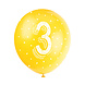 Ballonnen 3 Jaar Confetti 30cm 5st Ballonnen 3 Jaar Confetti 30cm 5st