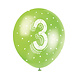 Ballonnen 3 Jaar Confetti 30cm 5st Ballonnen 3 Jaar Confetti 30cm 5st
